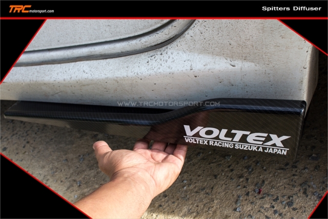 ครอบสเกิร์ตข้าง VOLTEX Size-M ยาว 60 cm. สีดำ ติดตั้งได้ทุกรุ่น (Side Diffuser)